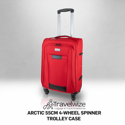 Travelwize Arctic 55cm 4-Wheel Spinner Trolley Case - Red