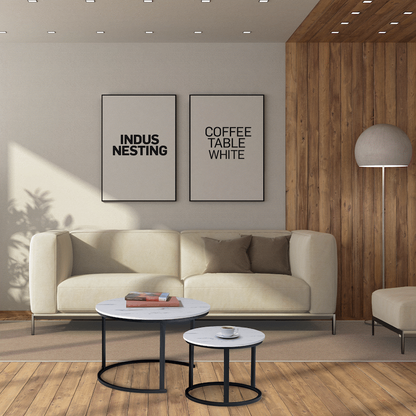 Everfurn Indus Nesting Coffee Table - White (2 Piece)