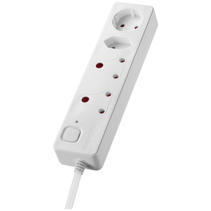 Nexon 4-Way Medium Surge-Protected Multiplug 0.5m - White