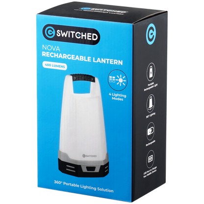 Switched Nova Rechargeable Lantern - Grey