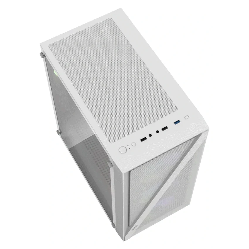 darkFlash Computer Case DK260 Air White (with 4 ARGB Fans)