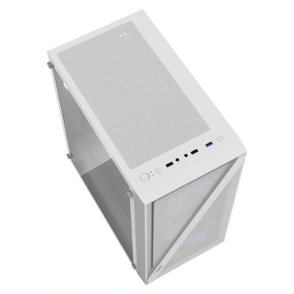 darkFlash Computer Case DK260 Air White (with 4 ARGB Fans)