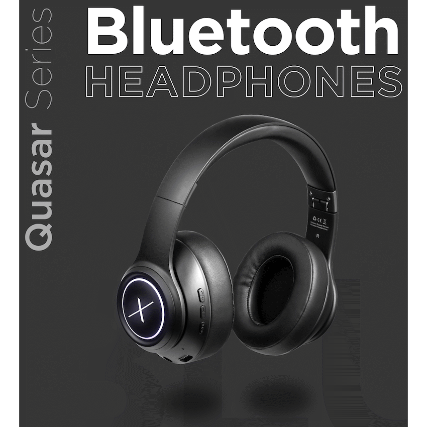 VolkanoX Quasar Series Bluetooth Headphones - Black
