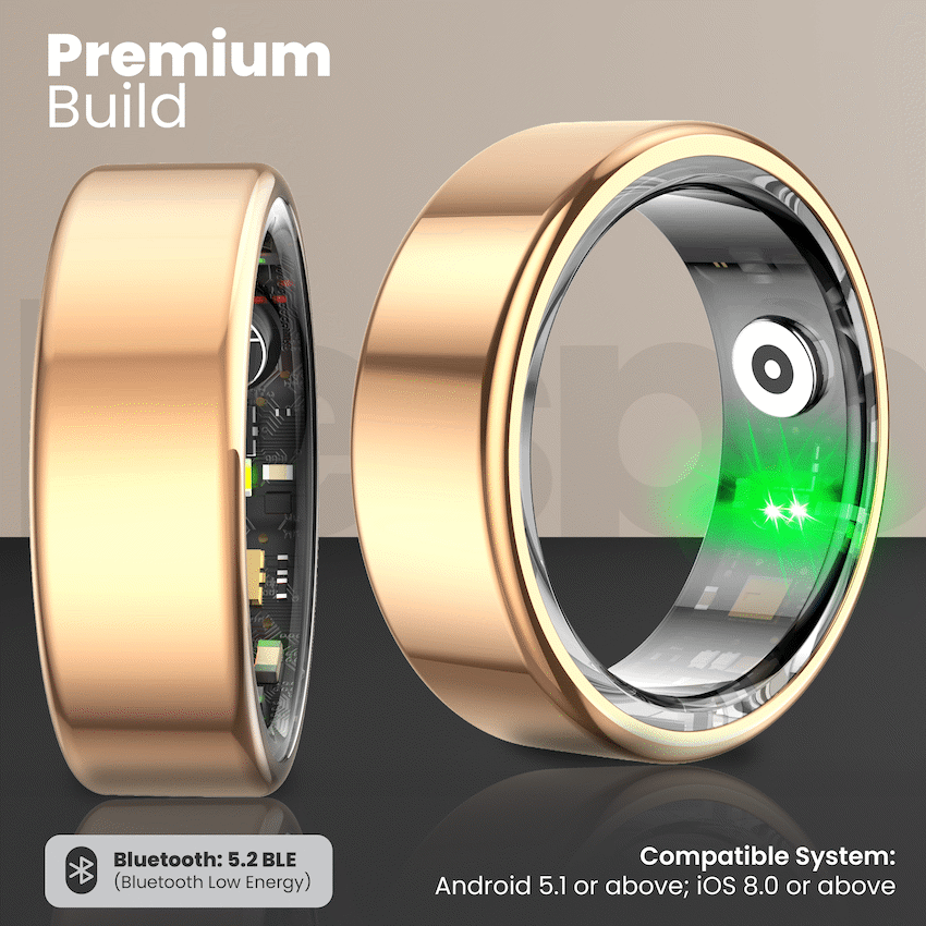 Volkano Ring Series Smart Ring with Charging Case - 20mm