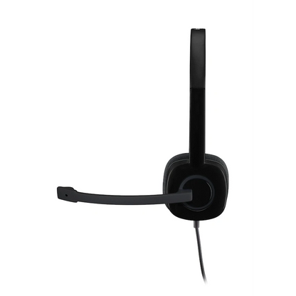 Logitech(R) H151 Stereo Wired Headset - Black
