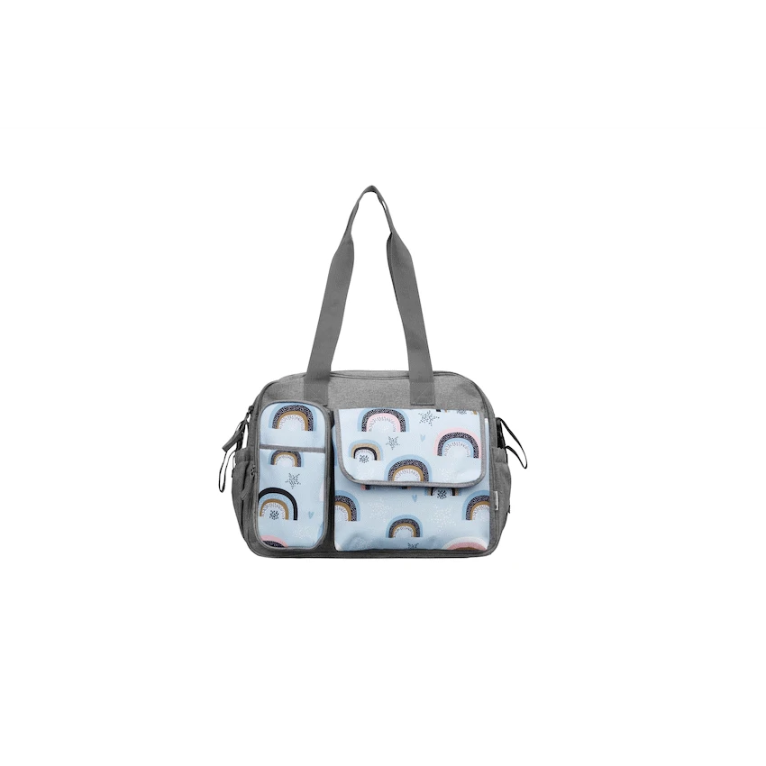 Totes Babe Rainbow Diaper Bag Grey