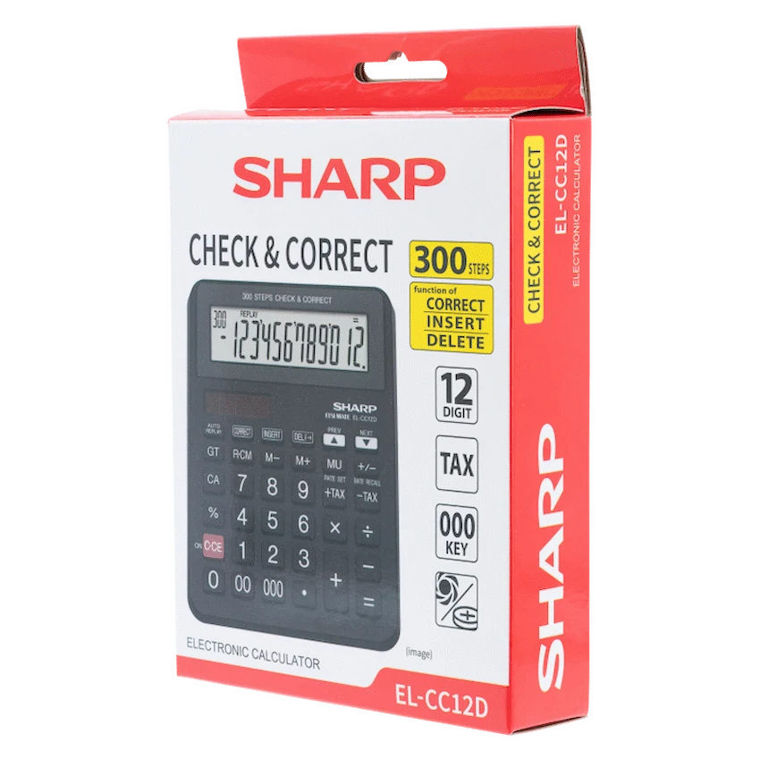 Sharp EL-CC12D Desk Calculator - CheckCorrect Tax