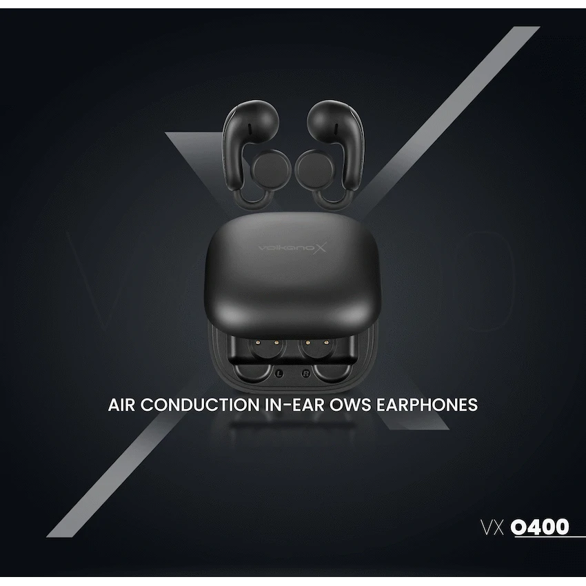 VolkanoX O400 Air Conduction In-Ear OWS Earphones - Black
