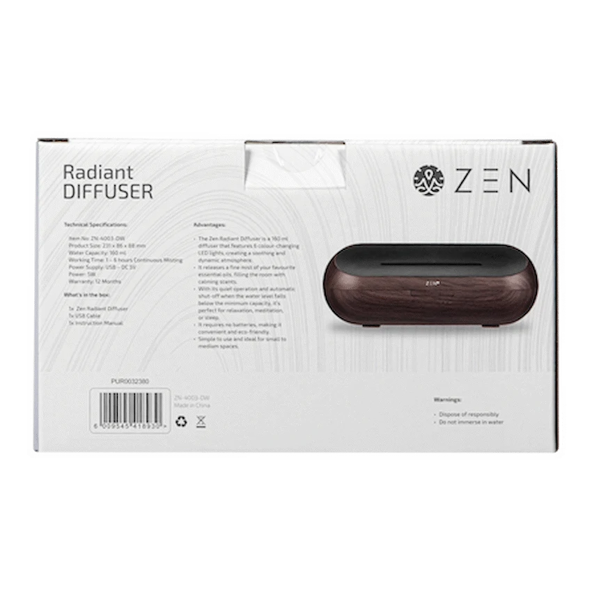 Zen Radiant Diffuser - Dark Wood