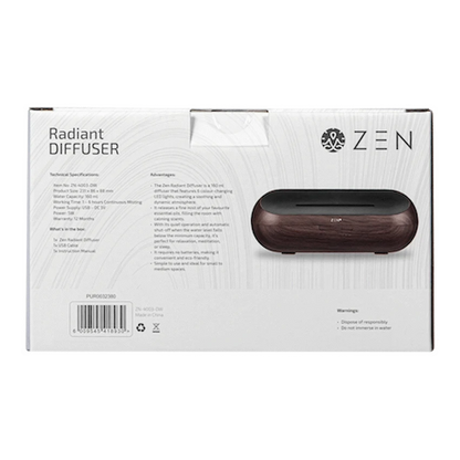 Zen Radiant Diffuser - Dark Wood