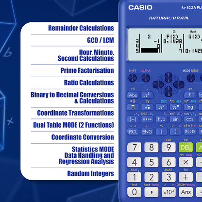 Casio FX-82 ZA Plus II Calculator - Blue