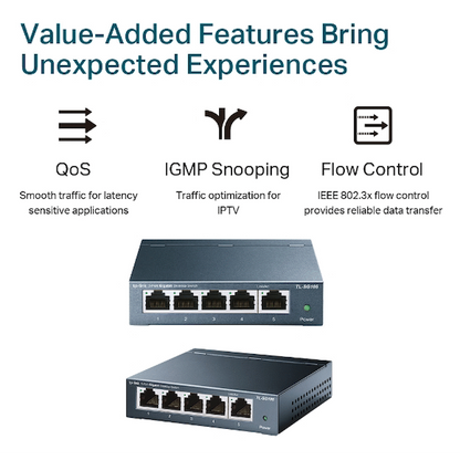 TP-Link TL-SG105 5-Port Gigabit Desktop Switch