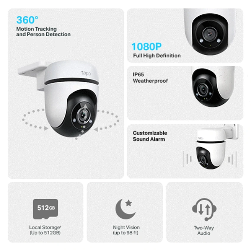 TP-Link Tapo C500 1080p Outdoor Pan/Tilt Security Wi-Fi Camera