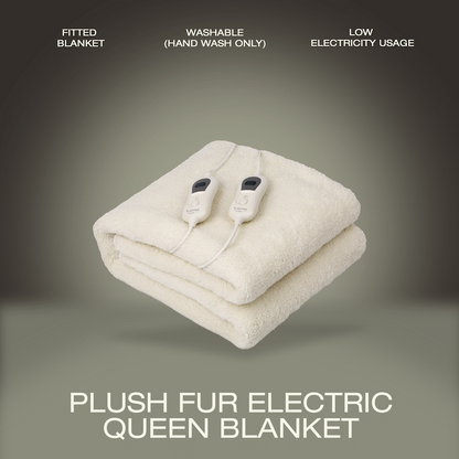 Elektra Comfort Electric Blanket - Queen - Fur