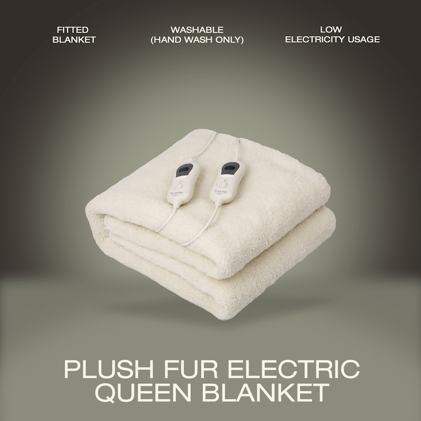 Elektra Comfort Electric Blanket - Queen - Fur