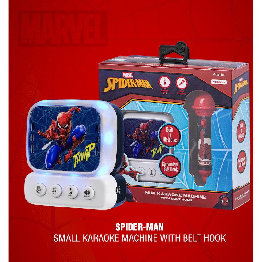 Marvel Spider-Man Mini Karaoke Machine With Belt Hook