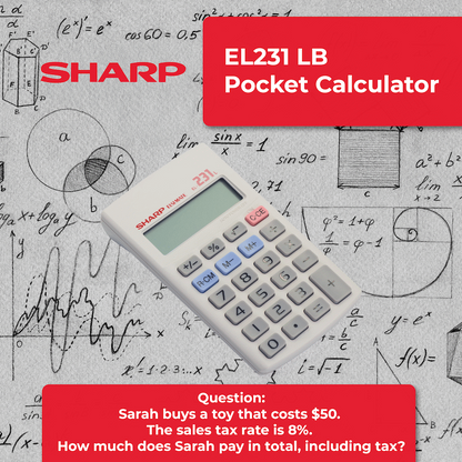 Sharp EL231 LB Pocket Calculator