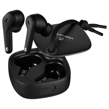 Volkano Ore Series True Wireless Earphones with Charging Case - Black