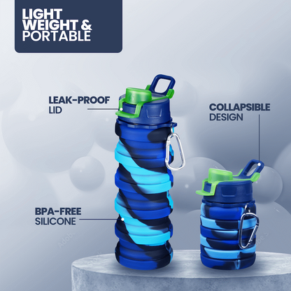 Quest Hydro-Pop Bottle 500ml - Multi Blue