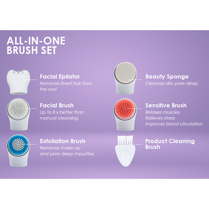 1590 - Carmen Facial Epilator & Brush Set