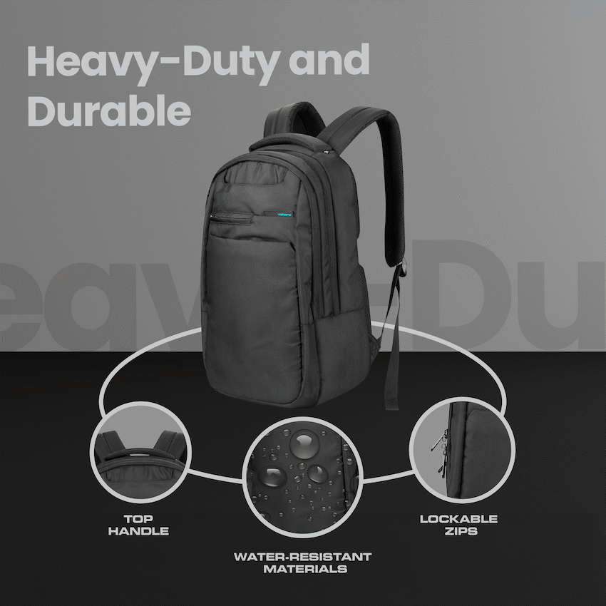 Volkano Suave 15.6" Laptop Backpack - Black/Turquoise
