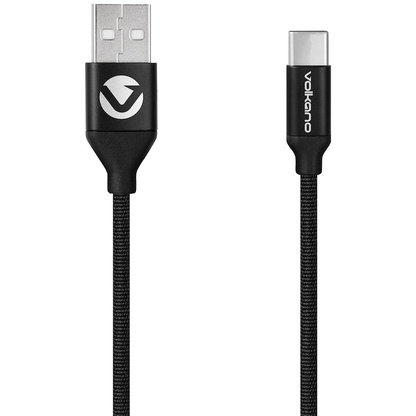 Volkano Weave Series Braided USB A to Type-C Cable 1.2m 60w - Black