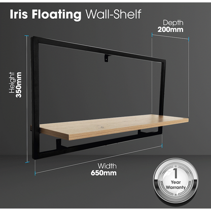 Everfurn Iris Floating Wall Shelf -Large