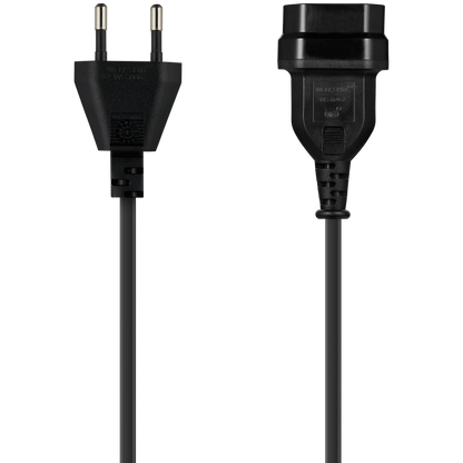 Switched Easy Cable Extender 2-Pin Euro to 2-Pin Euro Socket 2m