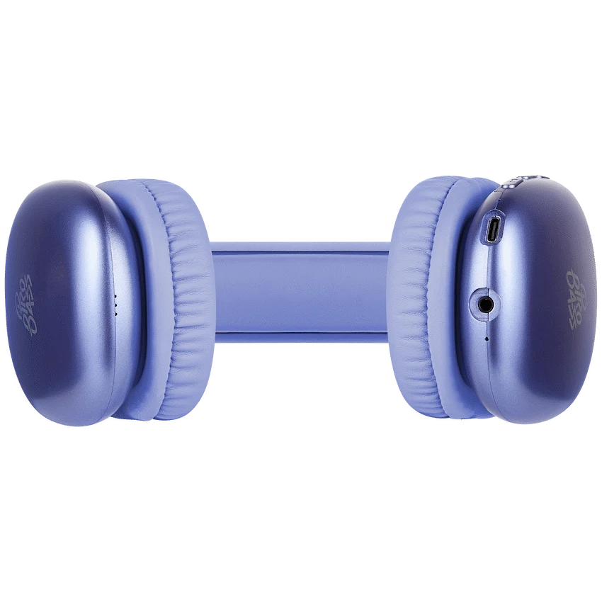 Pro Bass Retro Bluetooth Wireless Headphone with PU Case - Purple