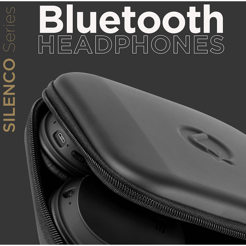 VolkanoX Silenco Series Active Noise-Cancelling Bluetooth Headphones - Black
