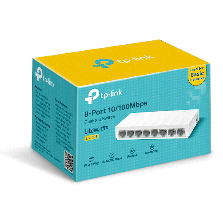 TP-Link LS1008 8-Port 10/100Mbps Desktop Switch
