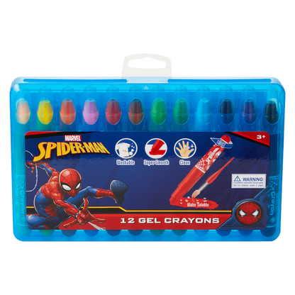 Spider-Man 12 Gel Crayons - Twist Action - Multi