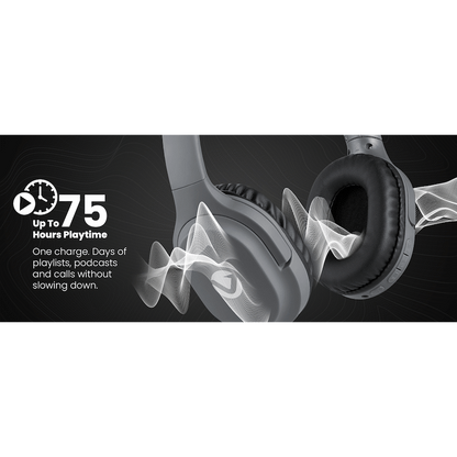 Volkano Pebble Series Bluetooth Headphones - Dark Grey