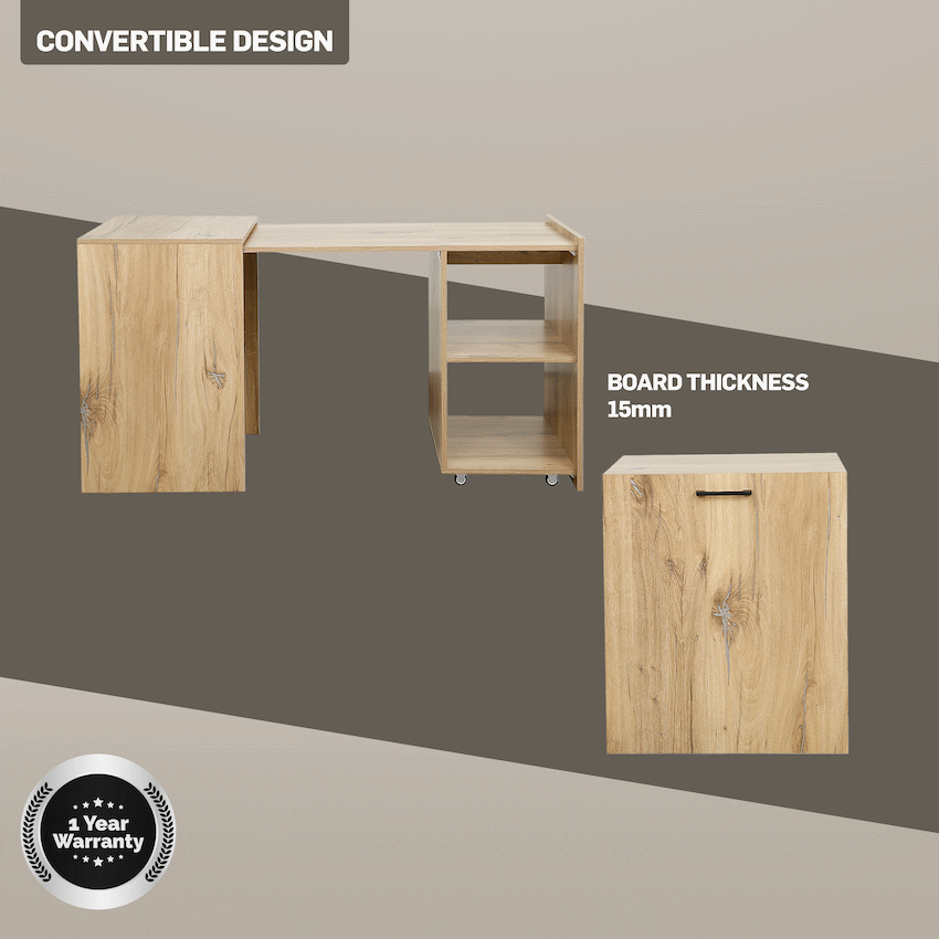 Everfurn Adaptive Desk - Brown