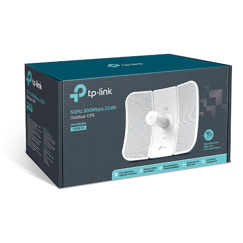 TP-Link CPE610 5GHz 300Mbps 23dBi Outdoor CPE