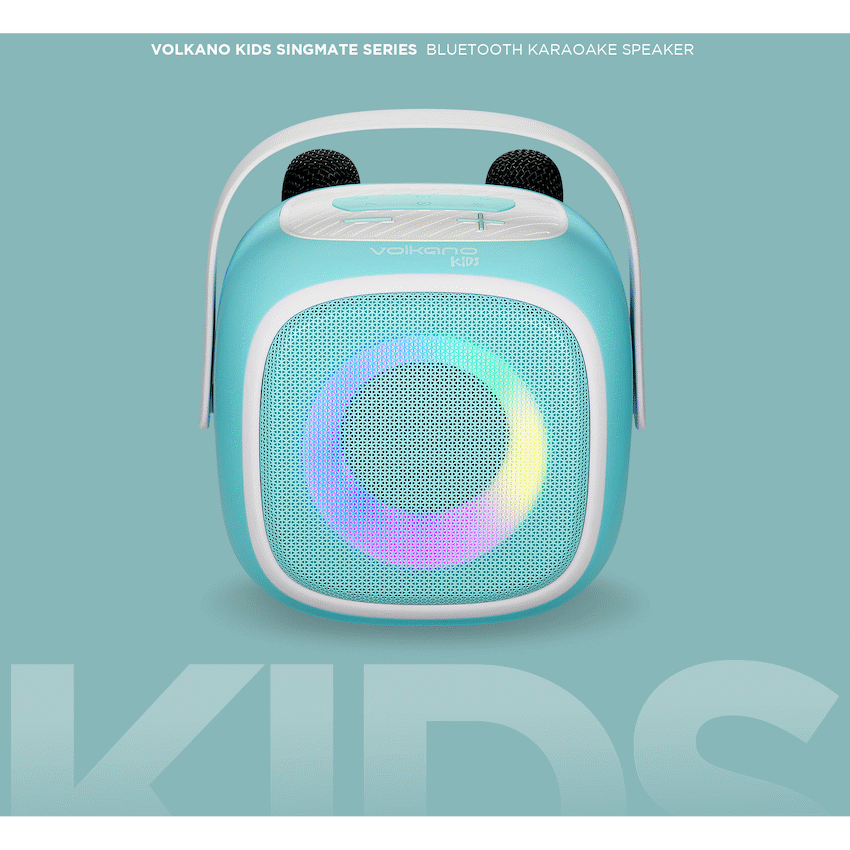 Volkano Kids SingMate Series Bluetooth Speaker with 2 Wireless Microphones - Mint