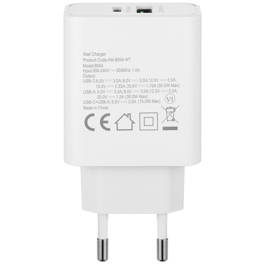 Amplify VoltKit 2 Series TWS Earphones & 35W Dual Wall Charger - White