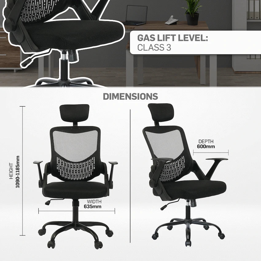Everfurn Silicon Ergo Office Chair with Adjustable Arms