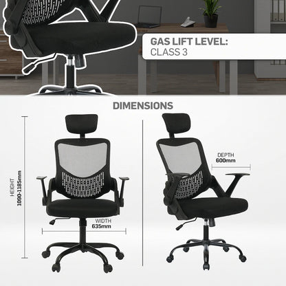 Everfurn Silicon Ergo Office Chair with Adjustable Arms