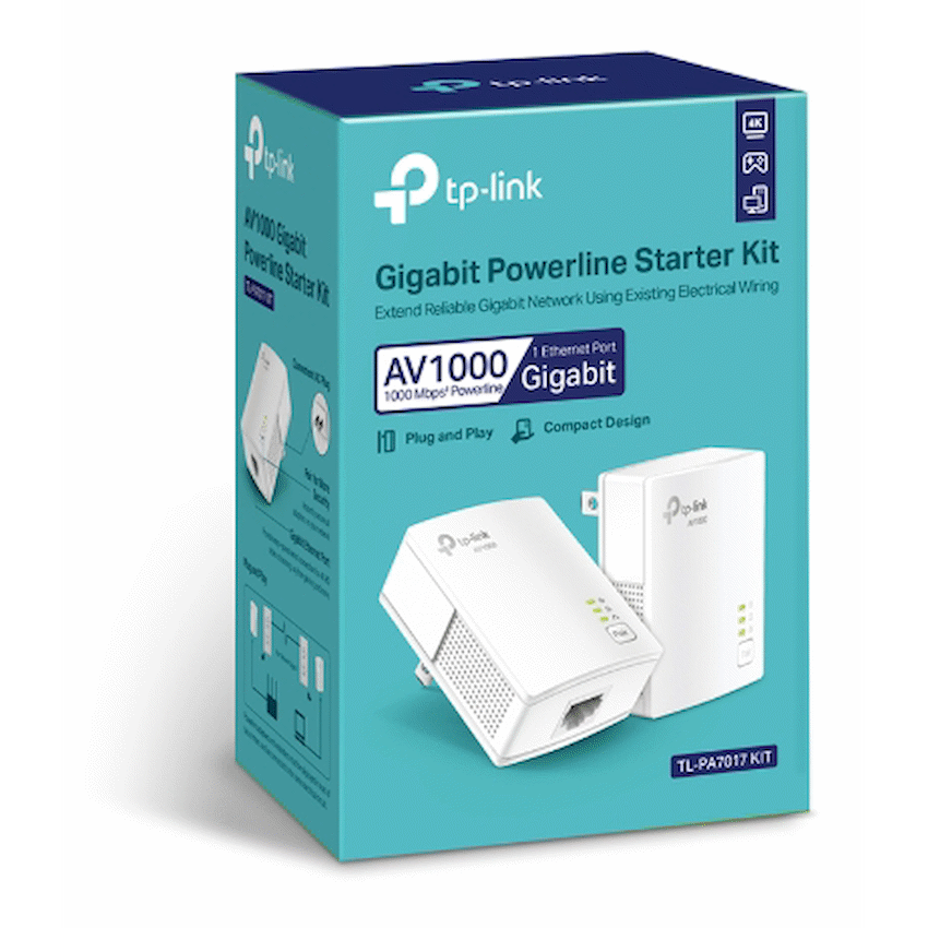 TP-Link TL-PA7017KIT AV1000 Gigabit Powerline Starter Kit