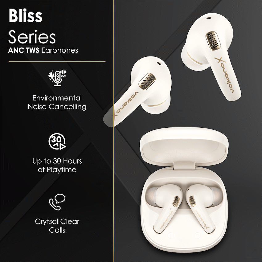 VolkanoX Bliss Series ANC TWS Earphones - Nude