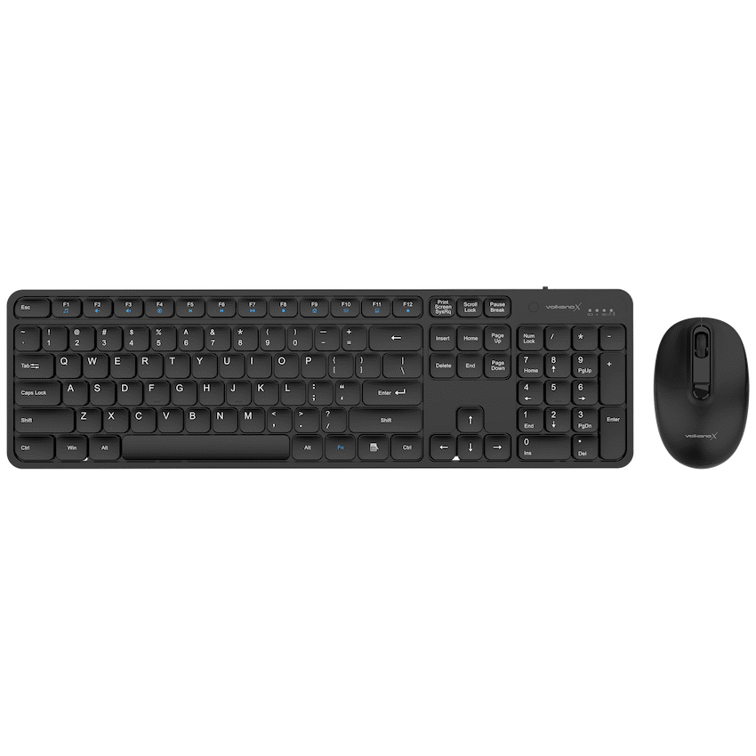VolkanoX Garnet Bluetooth Wireless Keyboard and Mouse Combo - Black