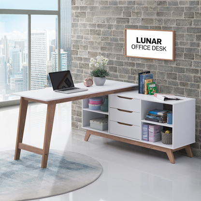 Everfurn Lunar Office Desk - 2 Boxes