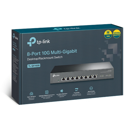 TP-Link TL-SX1008 8-Port 10G Multi-Gigabit Desktop/Rackmount Switch