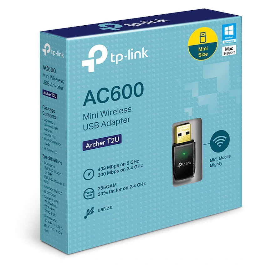 TP-Link Archer T2U AC600 Wi-Fi USB Adapter