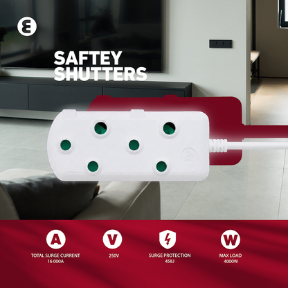 Ellies Side-by-Side Heavy-Duty Extension Lead - 10m