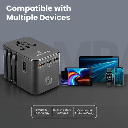 Volkano Jetsetter series 45W PD Travel Adaptor