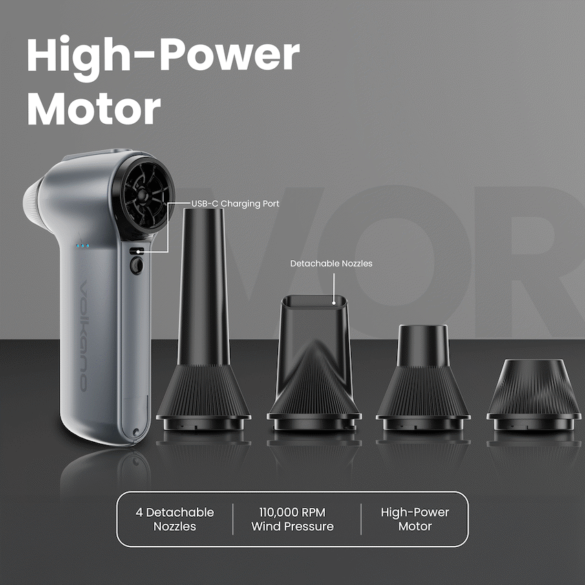 Volkano Vortex Series Portable Extreme Max Turbo Fan - Gun Metal