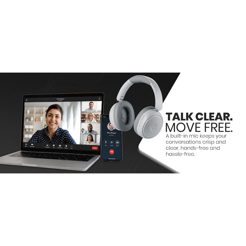 Volkano Lexi Bluetooth Headphone with ANC - Grey