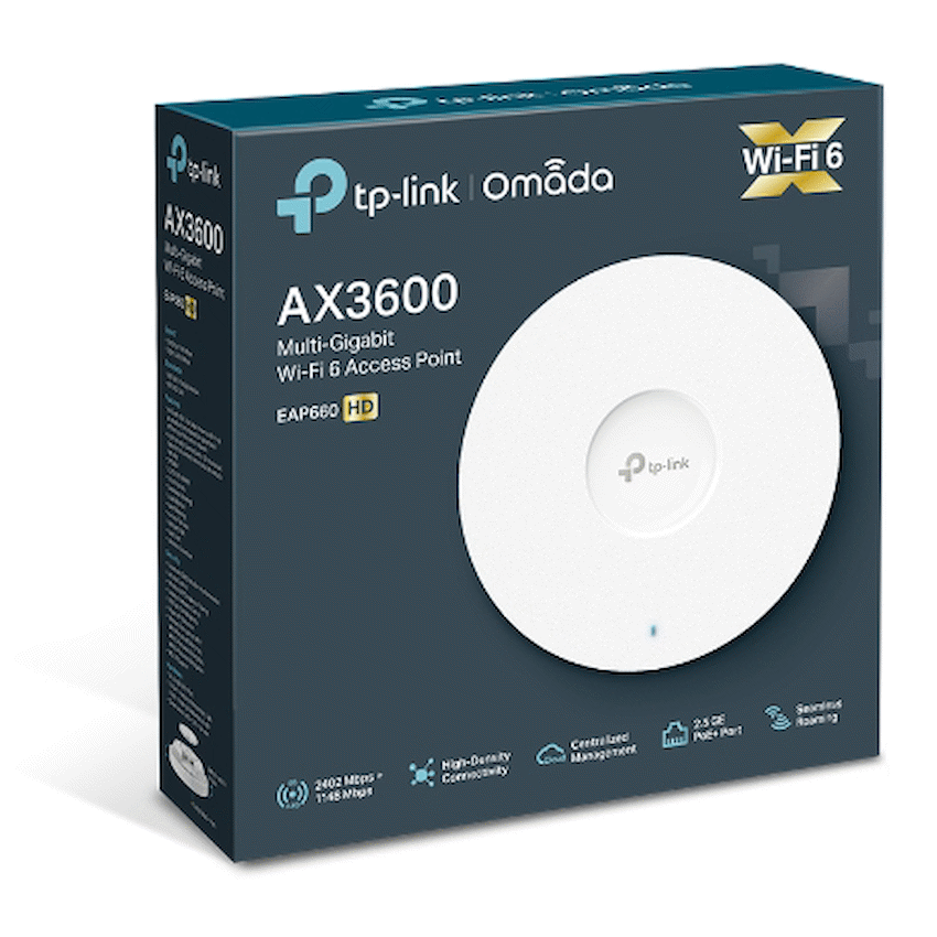 TP-Link EAP660 HD AX3600 Ceiling Mount Wi-Fi 6 Access Point